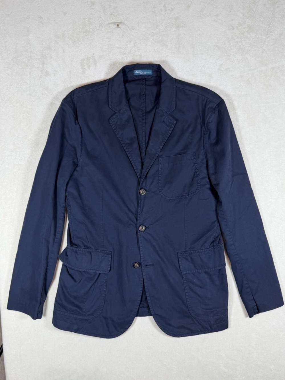 Polo Ralph Lauren 42R Casual Cotton Classic Navy Sport Coat Jacket Summer Style
